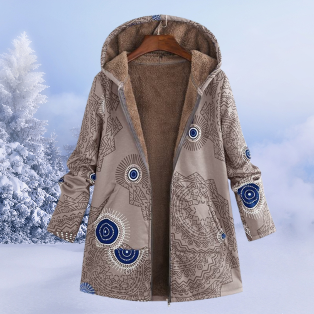 Damen Kapuzen-Steppmantel, lange Passform, für maximale Wärme. Stylish & funktional im Winter.