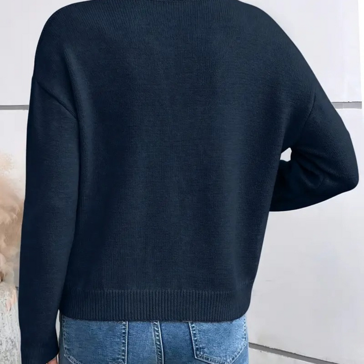 Chic Damen Langarmshirt mit elegantem Schnitt. Modernes Oberteil für Büro und Freizeit-Looks.