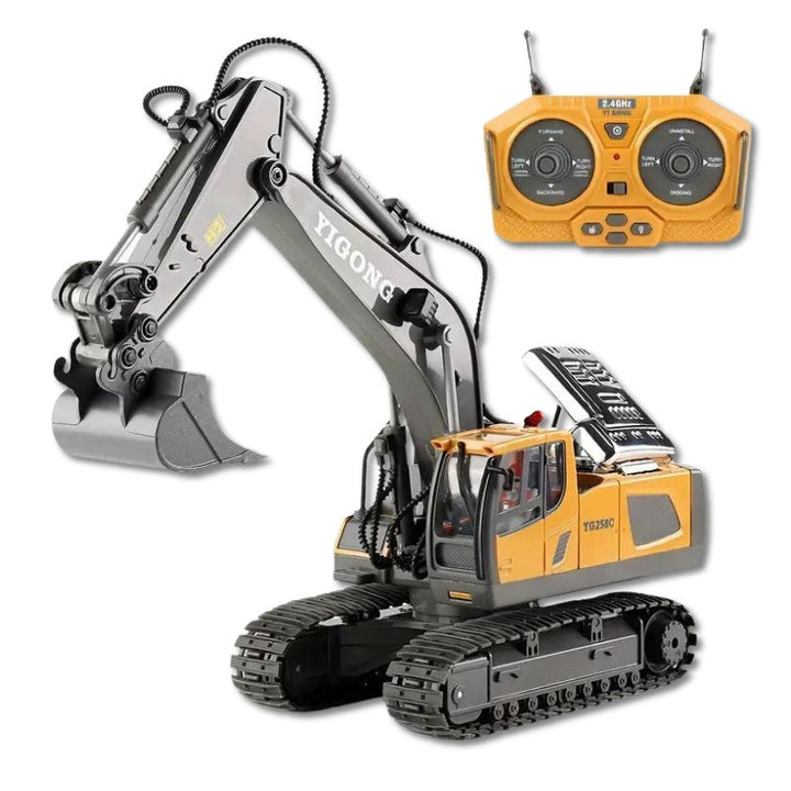 RC Bagger Diggster, ferngesteuerter Spielzeug Bagger aus Legierung. Ideal für Kinder und Erwachsene.
