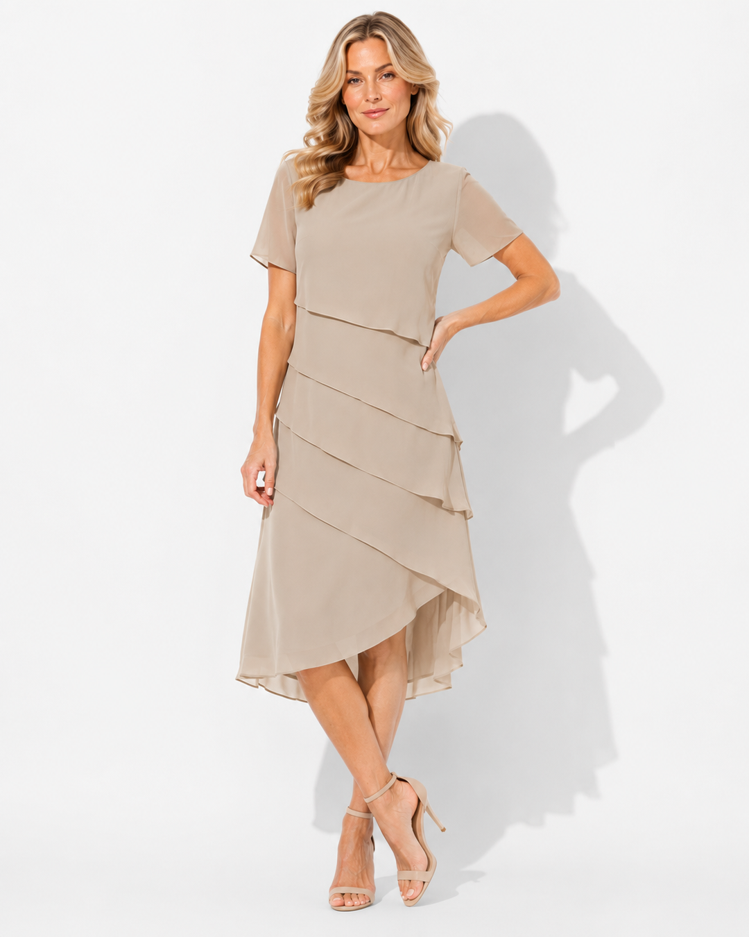 Modisches Abendkleid, Midilänge, elegant und bequem für stilvolle Auftritte.