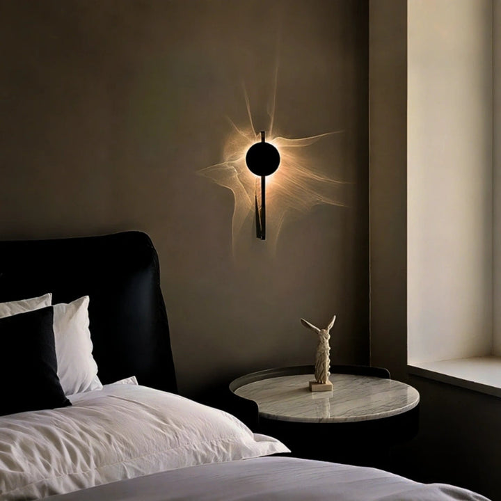 Moderne Flur-Wandleuchte, dekorative LED-Beleuchtung mit einzigartigem Licht-Schatten-Spiel.
