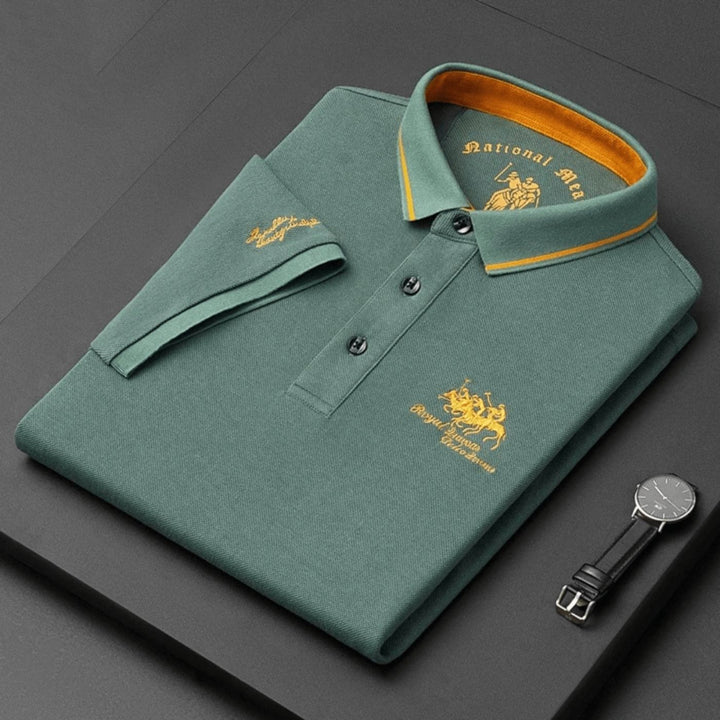 Luxuriöses Herren Poloshirt, langlebig und vielseitig. Ideal für elegante Freizeit- und Business-Casual-Anlässe.