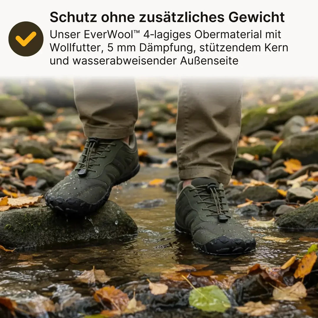Stylische Unisex Rigi Pro Barfuß-Winterschuhe. Warm gefütterte, wetterfeste Schuhe für Komfort bei Kälte.