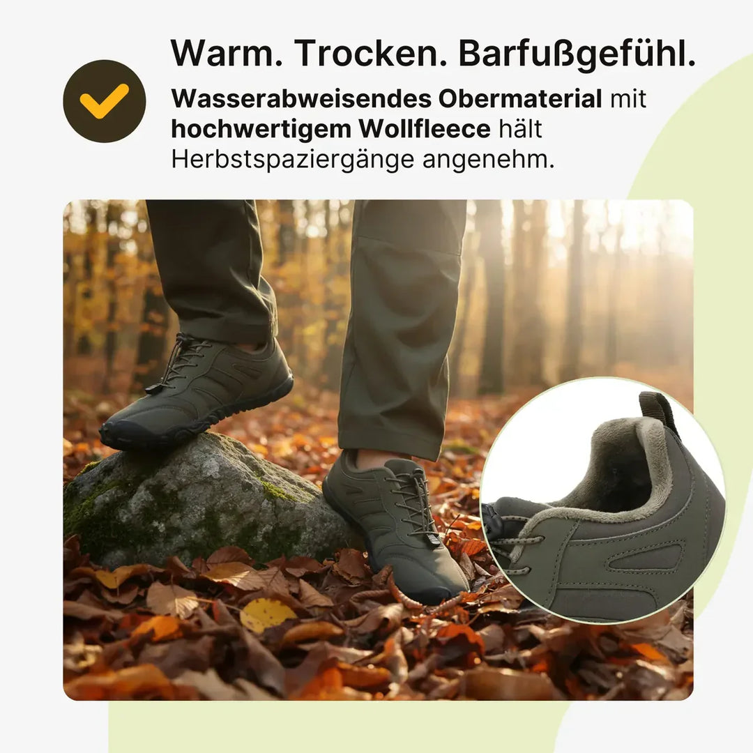 Rigi Pro Barfußschuhe für Herren & Damen. Flexible Sohle und Zehenfreiheit für gesunde Füße im Winter.