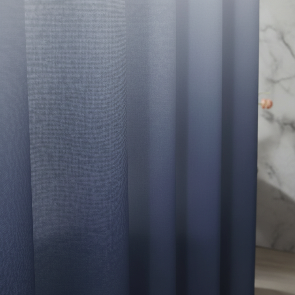 Pflegeleichter & wasserdichter Polyester-Duschvorhang mit verdickter Qualität und attraktivem Farbverlauf für Ihr Bad.