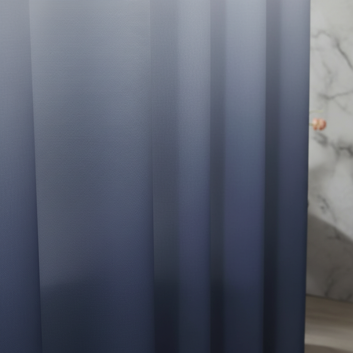 Pflegeleichter & wasserdichter Polyester-Duschvorhang mit verdickter Qualität und attraktivem Farbverlauf für Ihr Bad.