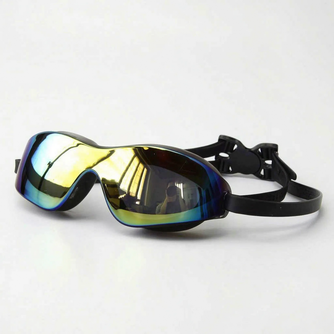Ergonomische Unisex Schwimmbrille in Schwarz, ideal für Schwimmen & Training. Bietet Komfort & Passform.