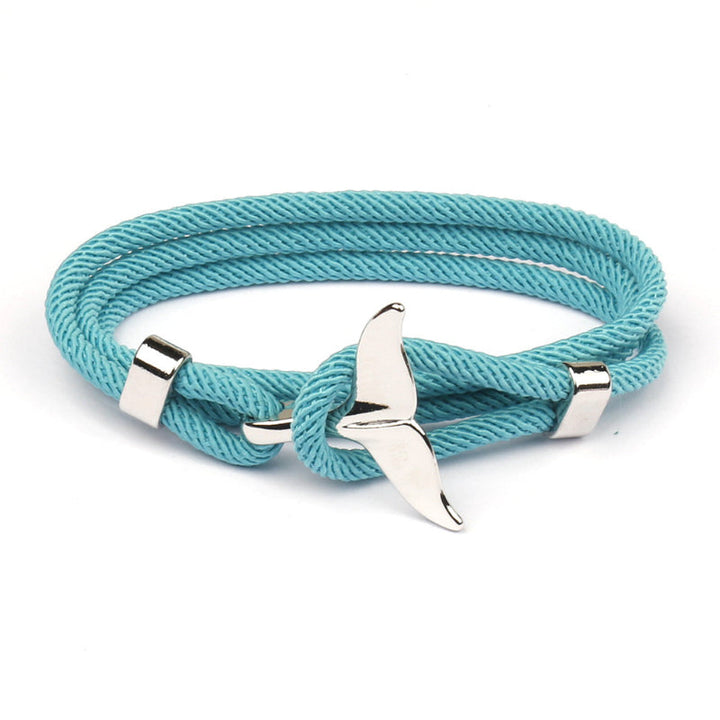 Sommerliches Unisex Armband "AnchorBlue" mit Anker. Maritim, verstellbar, blaues Seil, Strand-Accessoire.