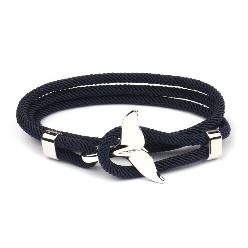 Verstellbares Unisex Armband "AnchorBlue" mit Anker. Maritimer Look, robustes blaues Seil, Schmuck.