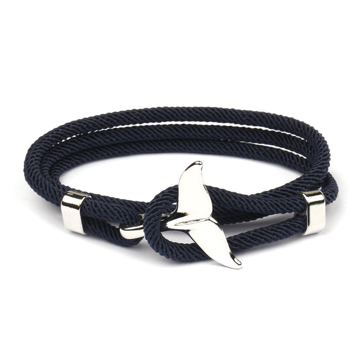 Verstellbares Unisex Armband "AnchorBlue" mit Anker. Maritimer Look, robustes blaues Seil, Schmuck.