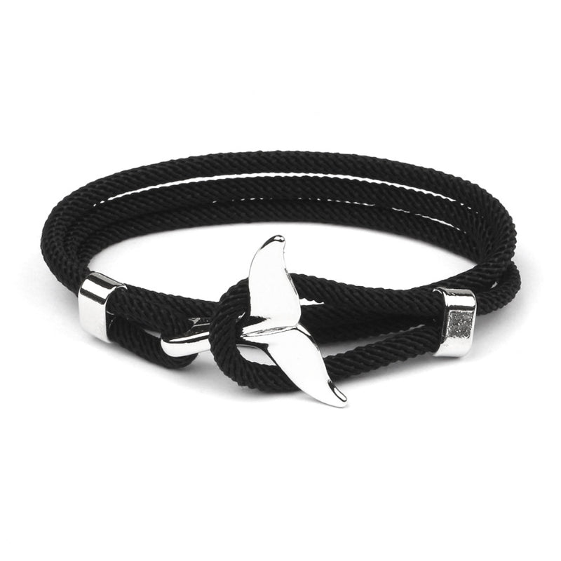 Unisex Anker Armband in "AnchorBlue". Verstellbar, blaues Edelstahl Seil, für coolen maritimen Look.