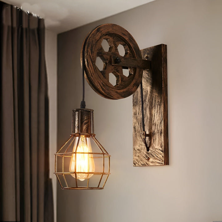 Moderne Vintage-Industrie-Wandleuchte. Stilvolle LED-Beleuchtung für Flur, Schlafzimmer oder als dekorativer Akzent.