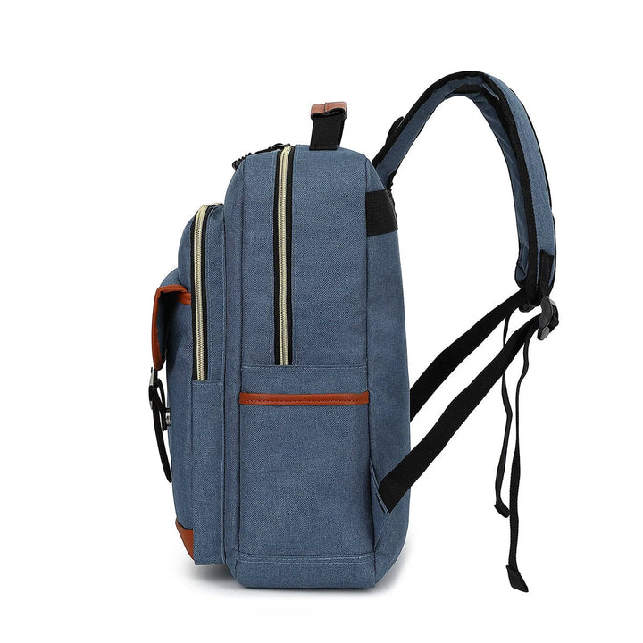 Wasserdichter Laptop Rucksack mit Vintage-Flair. Perfekt für Uni, Büro & Reise.