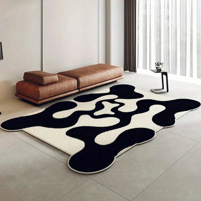 Stilvoller moderner Wellen Teppich für Wohnzimmer und Schlafzimmer, ein dekorativer Blickfang.