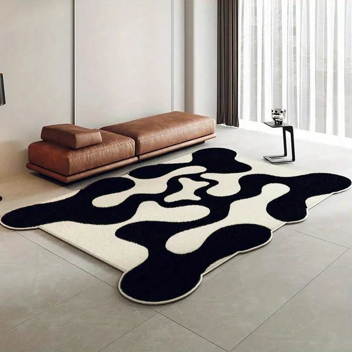 Stilvoller moderner Wellen Teppich für Wohnzimmer und Schlafzimmer, ein dekorativer Blickfang.