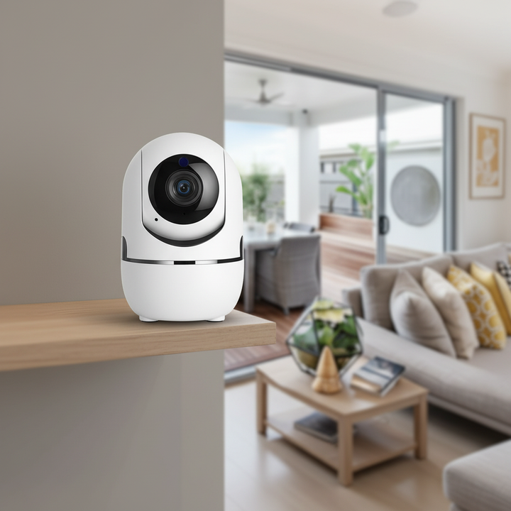 WLAN Überwachungskamera NestWatchr mit Nachtsicht für zuverlässige Heimüberwachung bei Tag & Nacht.