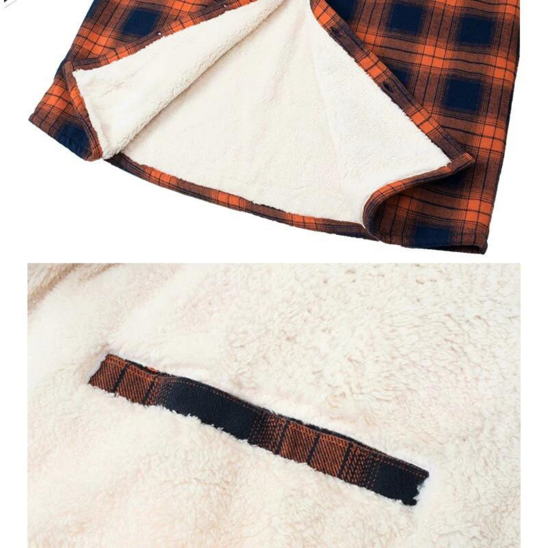 Stylische karierte Herren Freizeitjacke "Arvid" für kalte Tage, warm mit Fleece gefüttert. Bequem & robust.