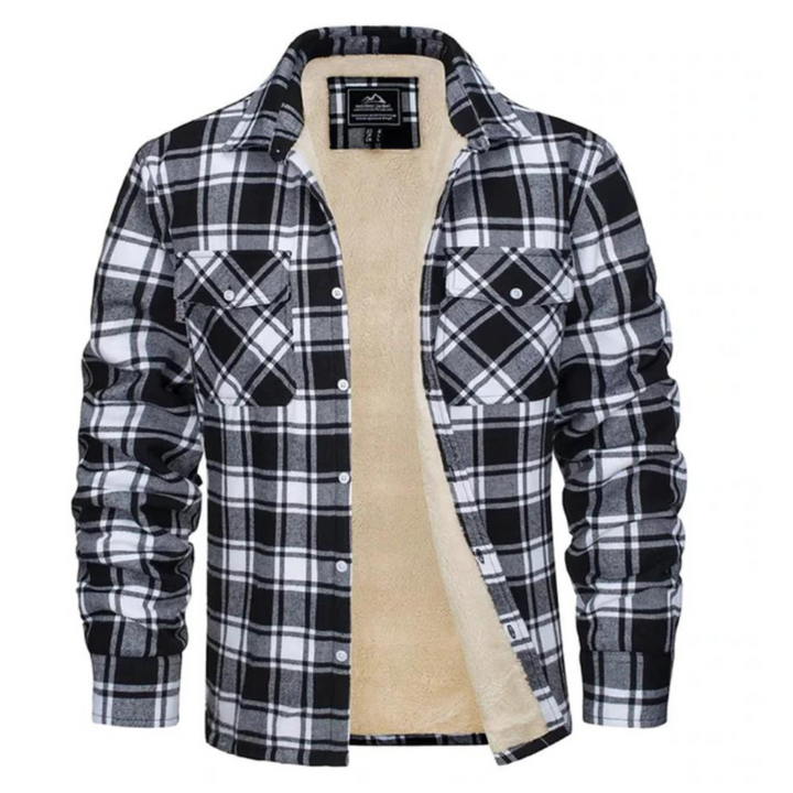 Vielseitige Herren Karo-Jacke "Arvid", fleecegefüttert, für Alltags- & Outdoor-Abenteuer im Winter.