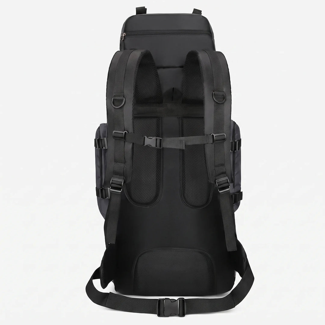 Ergonomischer Outdoor Rucksack 90L, komfortabel für ausgedehnte Wanderungen und Camping-Ausflüge.