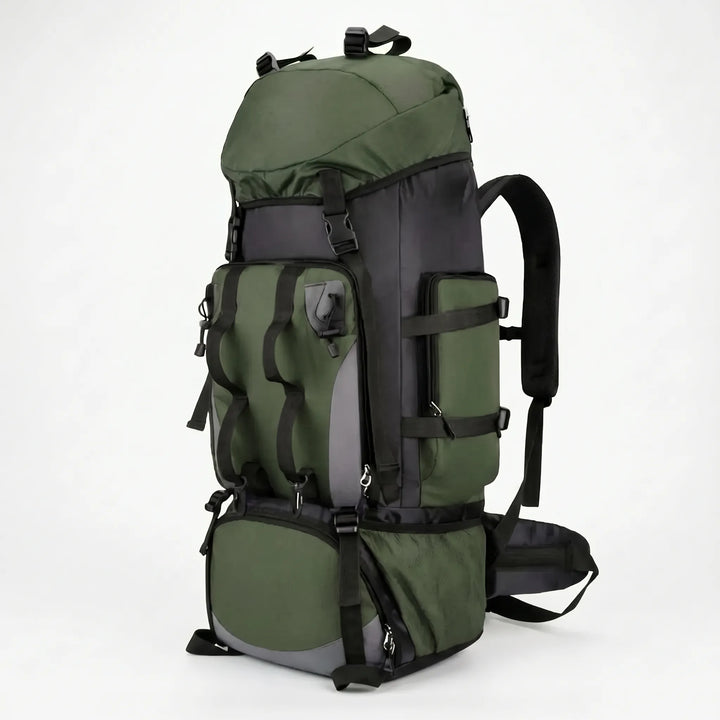 Vielseitiger Outdoor-Rucksack 90L für Wandern, Trekking, Camping und andere Abenteuer in der Natur.