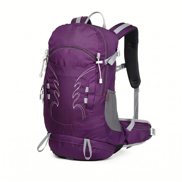 Leichter 30L Herren Tagesrucksack, schwarz, mit belüftetem Rücken. Komfortabel für lange Outdoor-Touren.