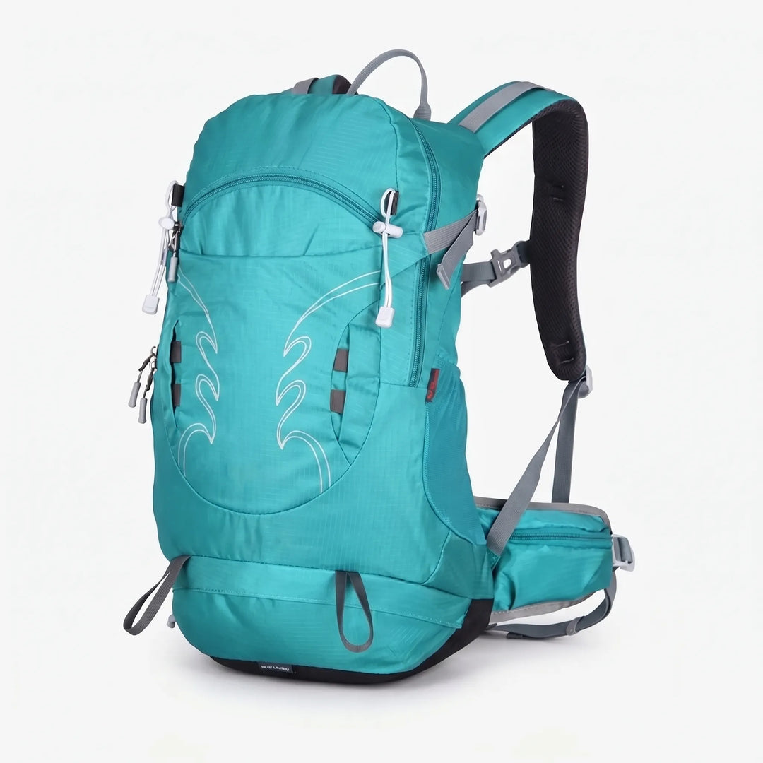 Robuster schwarzer 30L Herren Trekkingrucksack aus Nylon. Ideal für Outdoor, Camping & Tagesausflüge.
