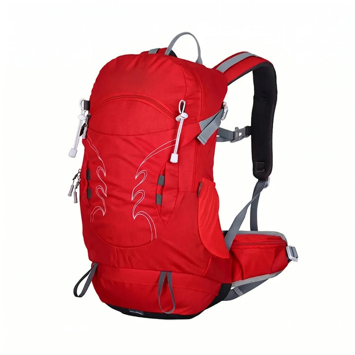 Hochwertiger Nylon-Stoff des 30L Herren Trekkingrucksacks, schwarz. Langlebig für Camping & Outdoor.