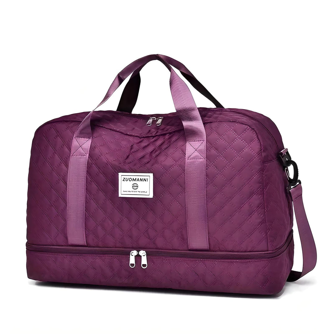 Wasserdichte Damen Weekender-Reisetasche mit Laptopfach, perfekt für Business und organisierte Reisen.