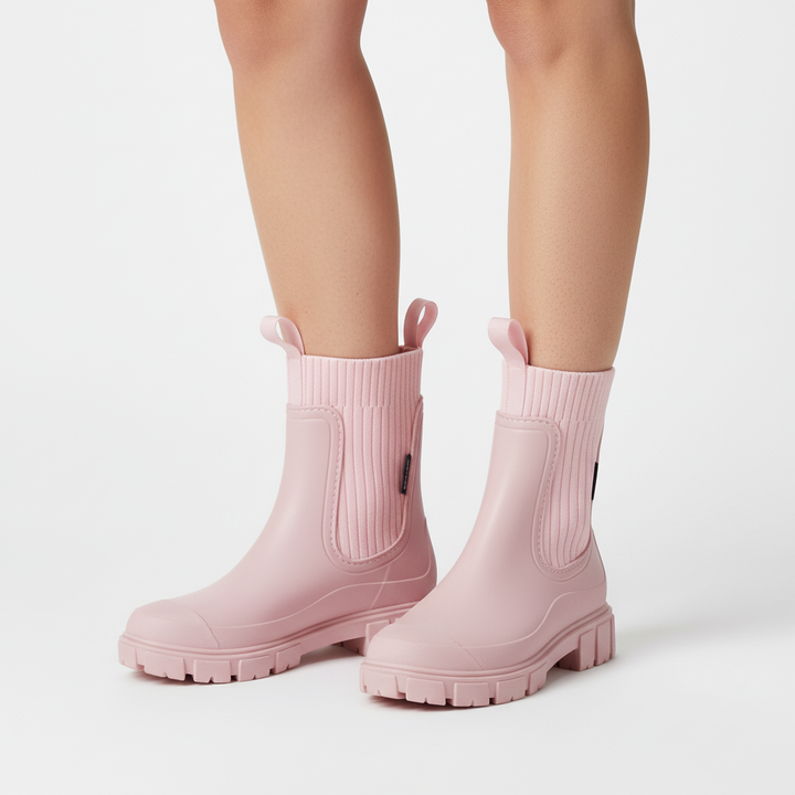 Elegante, rutschfeste Angelina Damenstiefel. Wasserdichte Herbststiefel für Damen mit modischem Design.