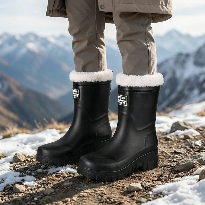 Damen Catharina Winterstiefel: knöchelhoch, wasserdicht, warm gefüttert und mit rutschfester Sohle für Schnee & Eis.