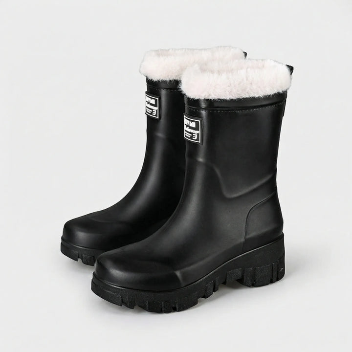 Wasserdichte knöchelhohe Catharina Stiefel für Damen. Rutschfest, warm und perfekt als Alltagstiefel im Winter.