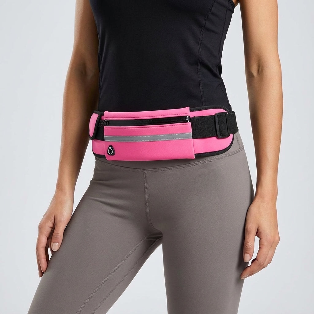 Wasserdichte Sport-Hüfttasche, vielseitig als Bauchtasche nutzbar, für Damen & Herren beim Outdoor-Sport.