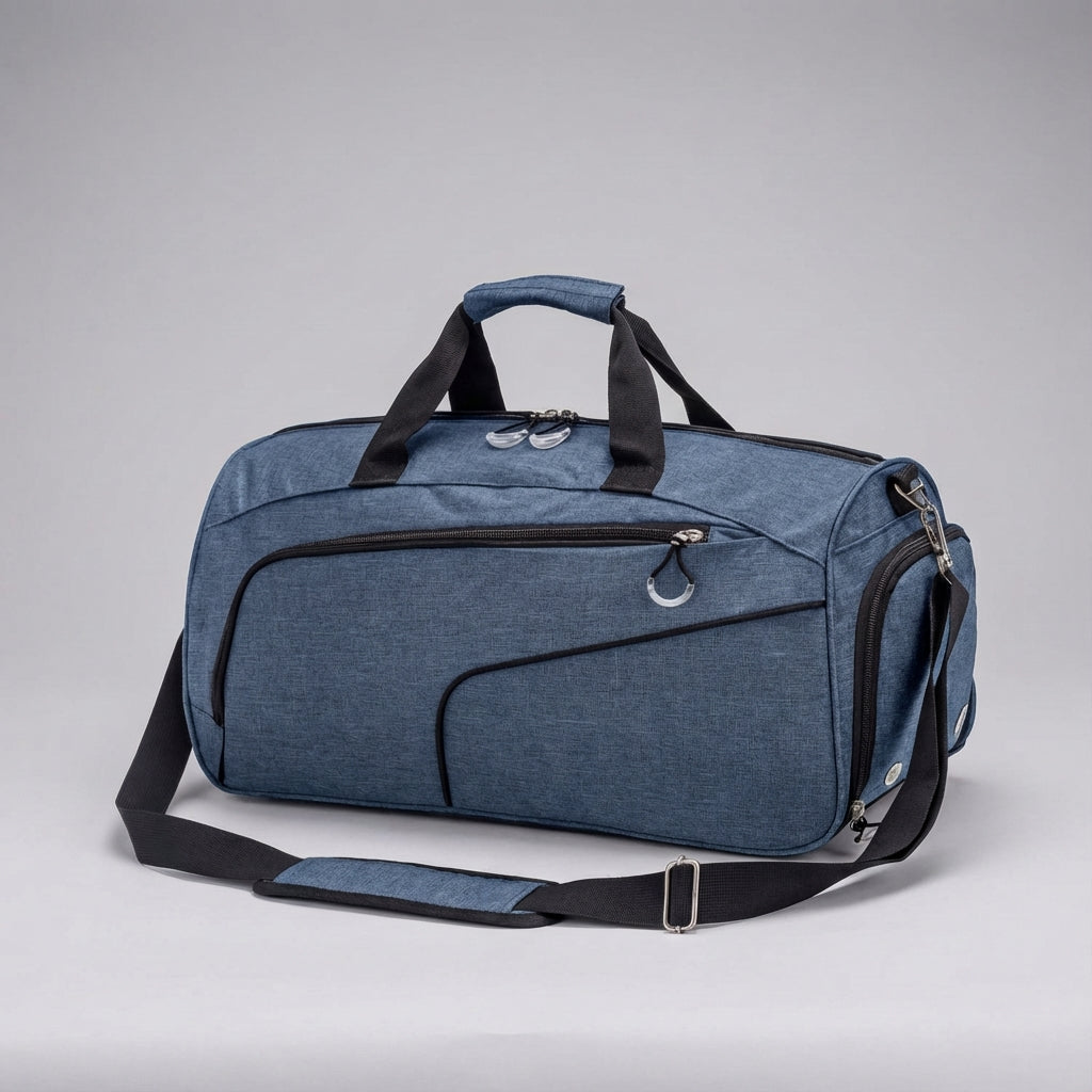 Moderne 35L wasserdichte FlexDuffel als vielseitige Sporttasche und Reisetasche, mit Tragegriffen.