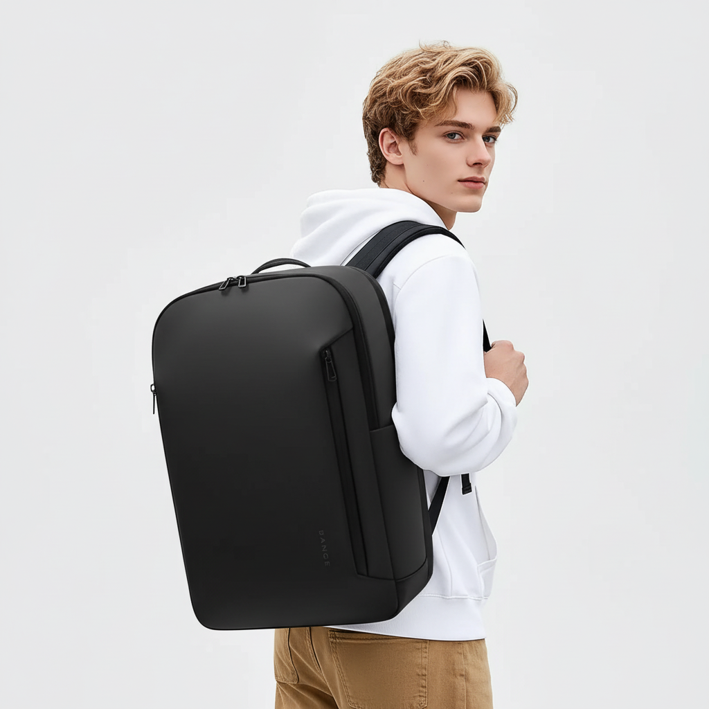 Geräumiger Business Rucksack mit gepolstertem Laptopfach, wasserfest, perfekt für Geschäftsreisen & Uni.