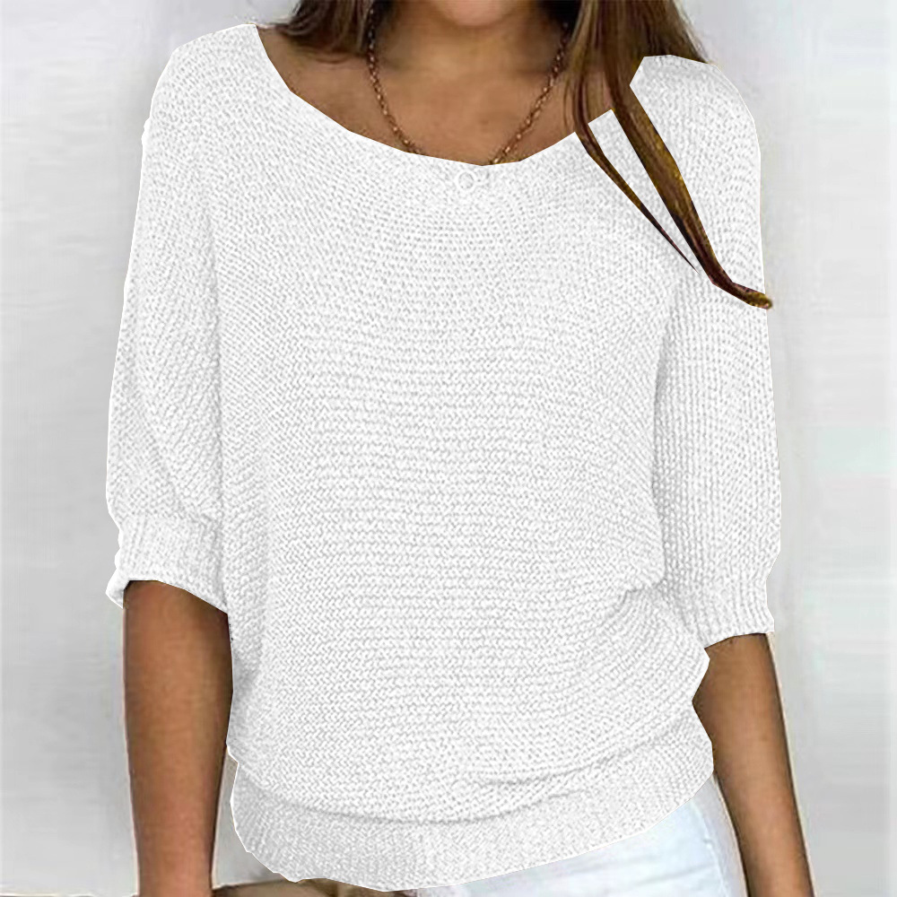 Stilvoller Damen Pullover mit modernem Kreuzmuster. Perfekt für einen eleganten Casual-Chic in der Übergangszeit.