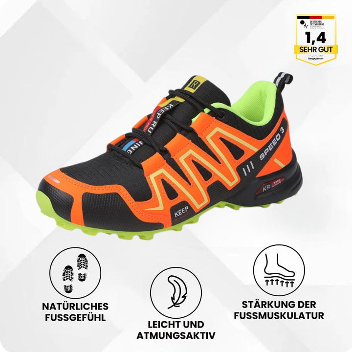 Rutschfeste ORTHOTREKKING Leichtwanderschuhe, sicher und stabil auf unebenem Terrain.