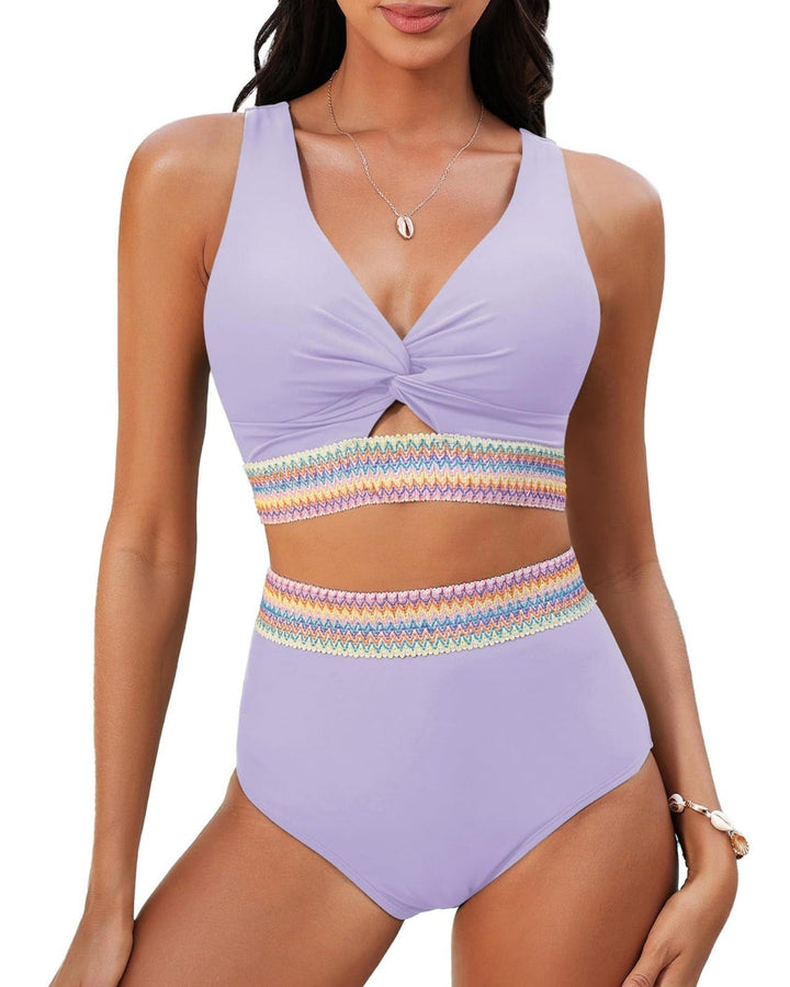Eleganter Damen Bauchkontrolle-Bikini, perfekt für Pool, Strand und sommerliche Tage.