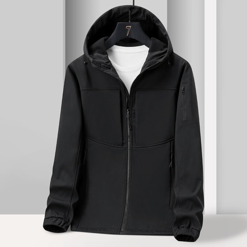 Herren wasserdichte Softshelljacke, winddicht, atmungsaktiv. Ideal für Outdoor, Sport und Freizeit.