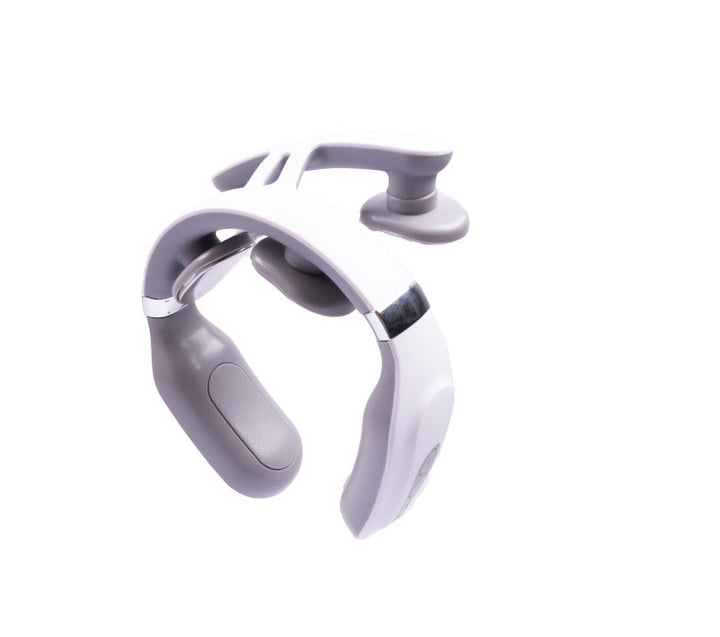 Ergonomisches Nackenmassagegerät mit einstellbarer Wärme & Vibrationsintensität für individuelle Wellness.