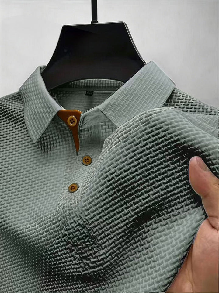 Rückansicht Polo: Rückansicht: Komfortables Herren Polo-Shirt, stilvoll für Freizeit, Alltag & Sommer.
