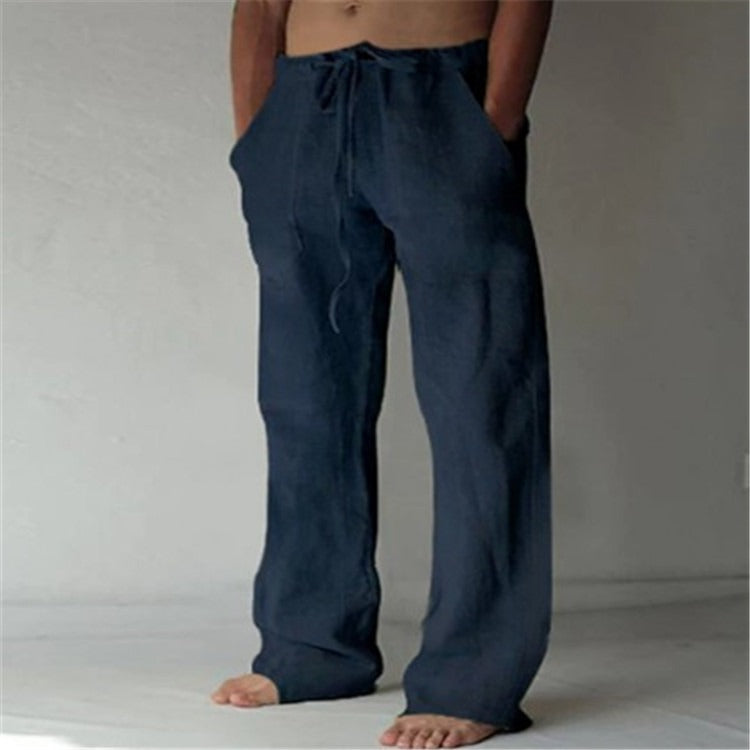 Leichte Herren Sommerhose für Alltagskleidung. Komfortable und stilvolle Freizeithose für Männer mit lockerem Schnitt.