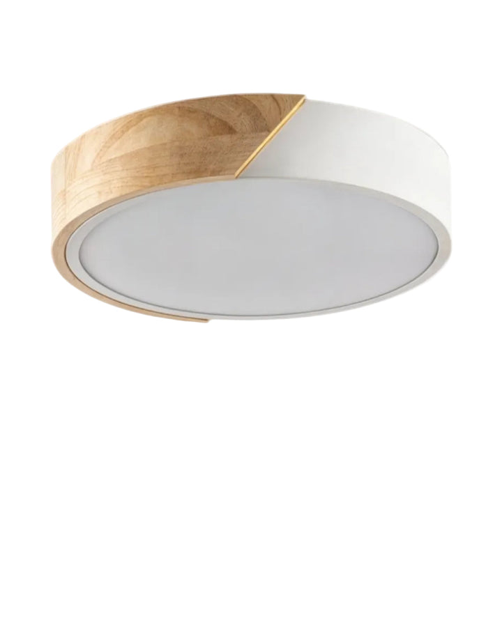 Moderne runde LED-Deckenleuchte mit einstellbarer Lichtfarbe, ideal für Wohnzimmer und Schlafzimmerbeleuchtung.