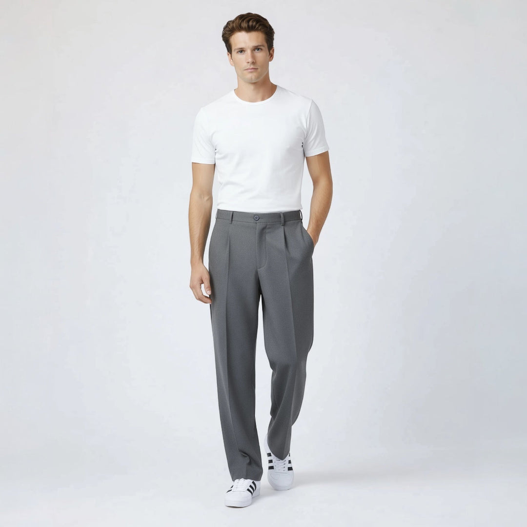 Herren Wide-Leg Hose in dezentem Farbton, perfekt kombinierbar für einen vielseitigen Alltagsstil.