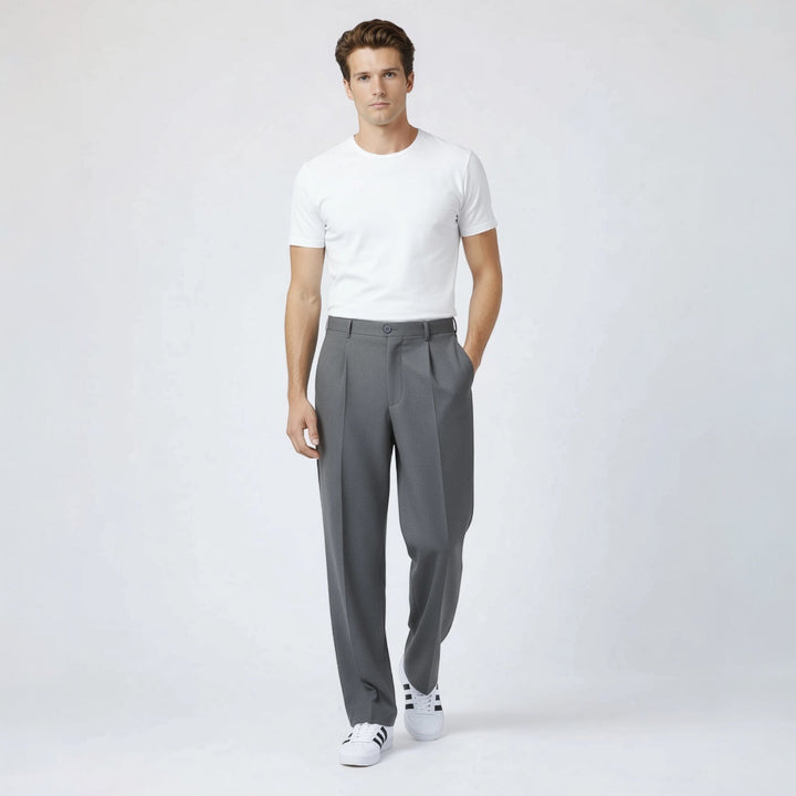 Herren Wide-Leg Hose in dezentem Farbton, perfekt kombinierbar für einen vielseitigen Alltagsstil.
