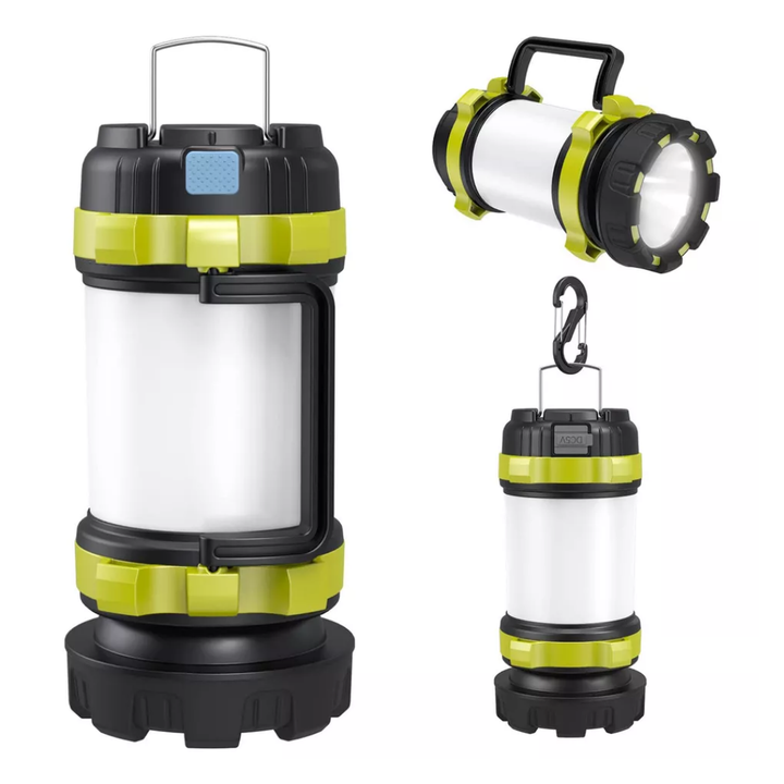 Tragbare CampVista LED-Laterne, wiederaufladbar, robustes Design für Camping, Outdoor & Wanderzubehör.