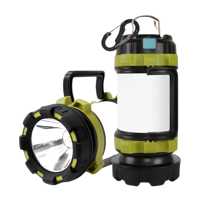 Zuverlässige wiederaufladbare Campinglaterne für Outdoor-Aktivitäten; helles LED-Licht für Zelt & Notfall.