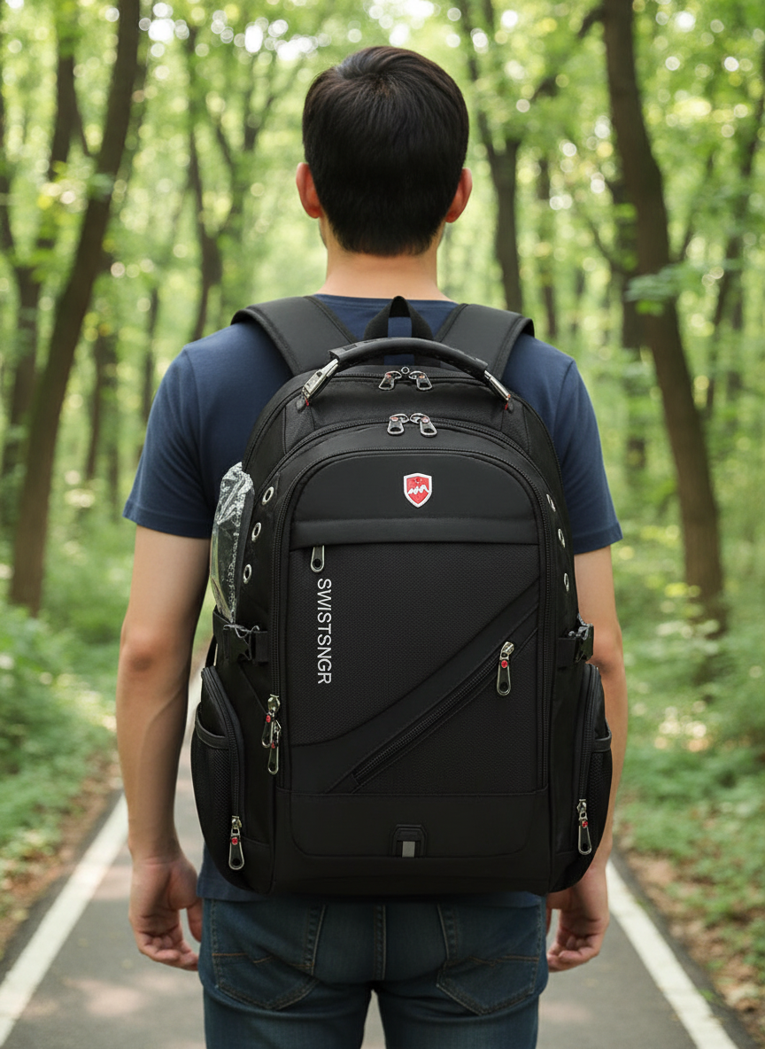 Unisex wasserdichter Rucksack "AquaGuard" für Reise & Alltag. Multifunktional mit Laptopfach.