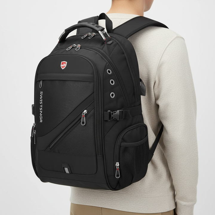 Moderner Tagesrucksack "AquaGuard", wasserdicht und komfortabel, perfekt für Pendler & Studenten.