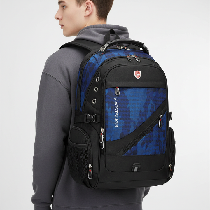 Eleganter Laptop-Rucksack, wasserdicht und geräumig, geeignet für Büro, Uni & Kurztrips.