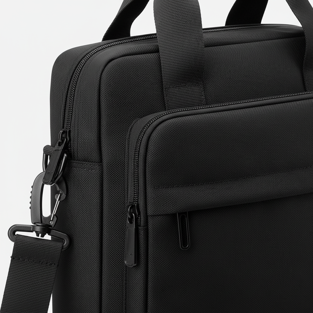 Eleganter schwarzer Rucksack mit Laptopfach für Damen & Herren, ideal als Arbeitstasche oder Reisetasche.